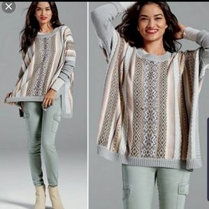Cabi fair isle poncho style 3121